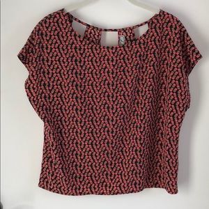 Chloe K Pineapple Print Top size Small